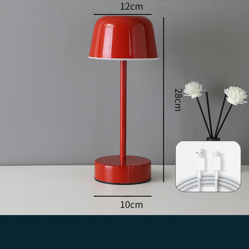 Metalen mini-nachtlampje, aanraakbaar I-balk paddenstoel-decoratie voor slaap- en woonkamer, kwal-sfeerlamp