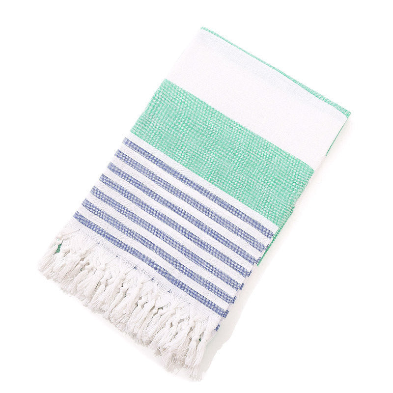 Serviette de plage turque rayée à franges, séchage rapide, grande taille, en coton, styles variés, vente en gros