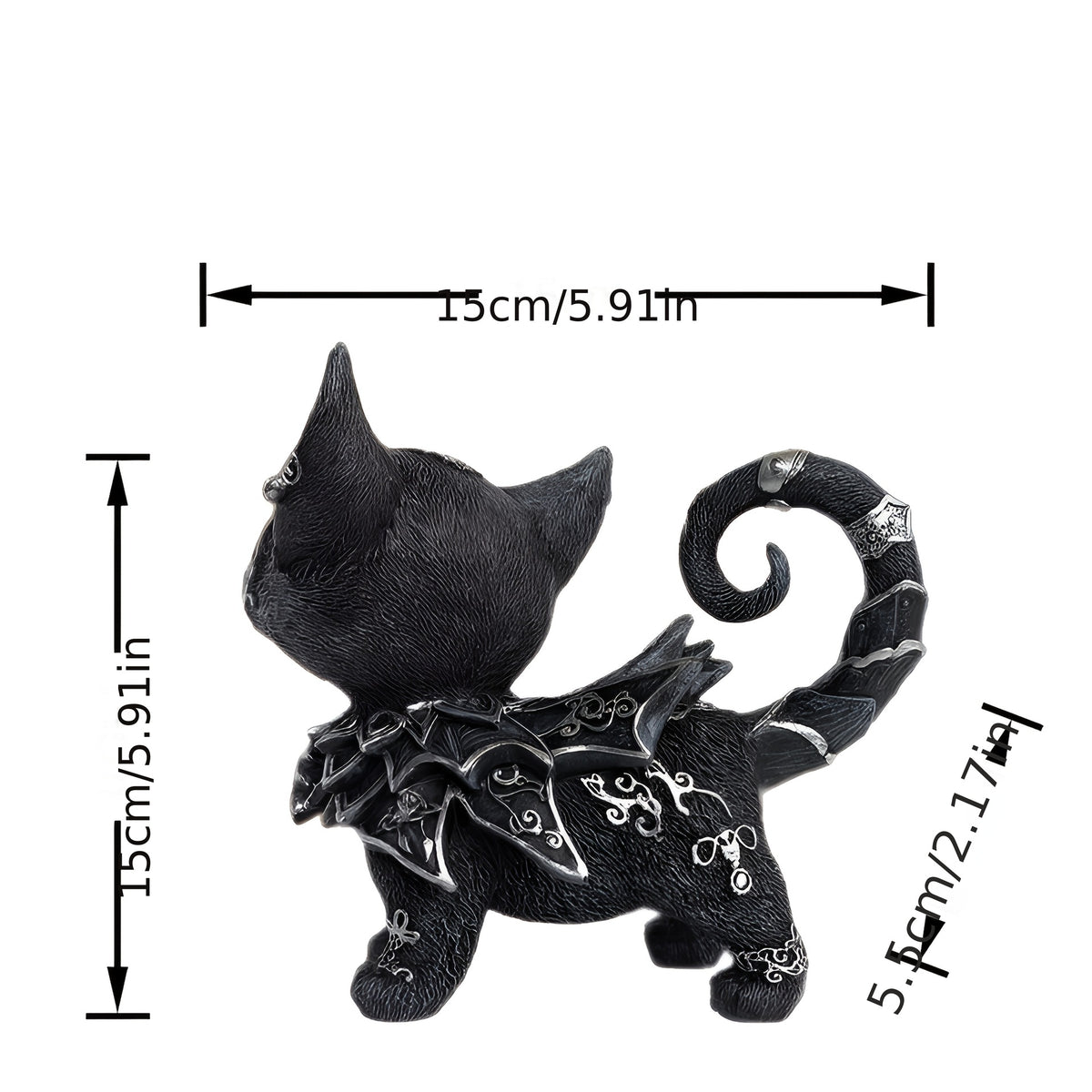 Schattig zwart kattenbeeldje