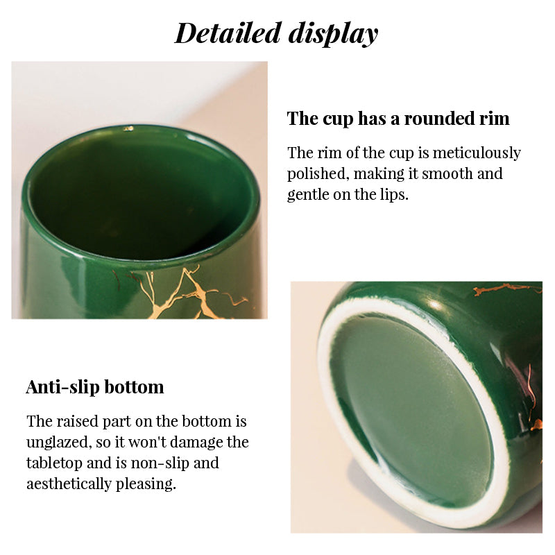 Ensemble de tasses en céramique pour couple de luxe – Gobelets de salle de bain haut de gamme