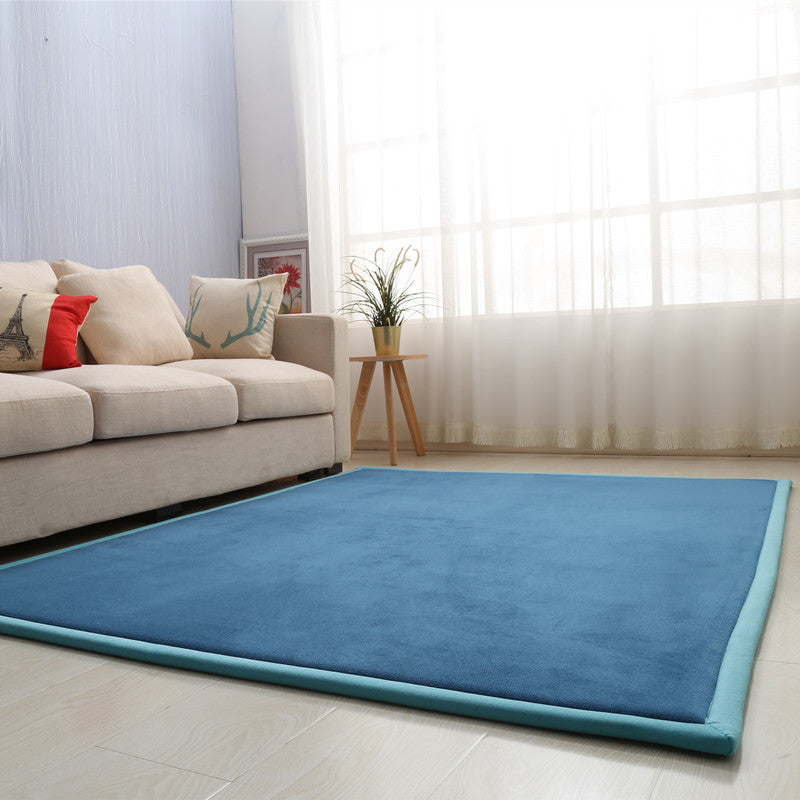 Dik kindertapijt van koraalfleece, tatami-mat voor slaapkamer en woonkamer, kruipmat voor baby's, kussen voor in de vensterbank