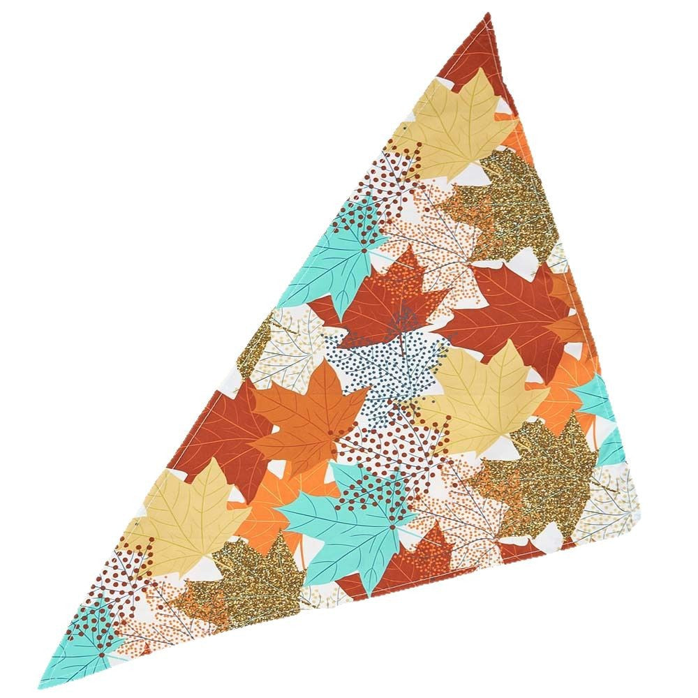 New Fashion Twill Thanksgiving Dog Scarf Triangle Pet Dog Polyester Bandana