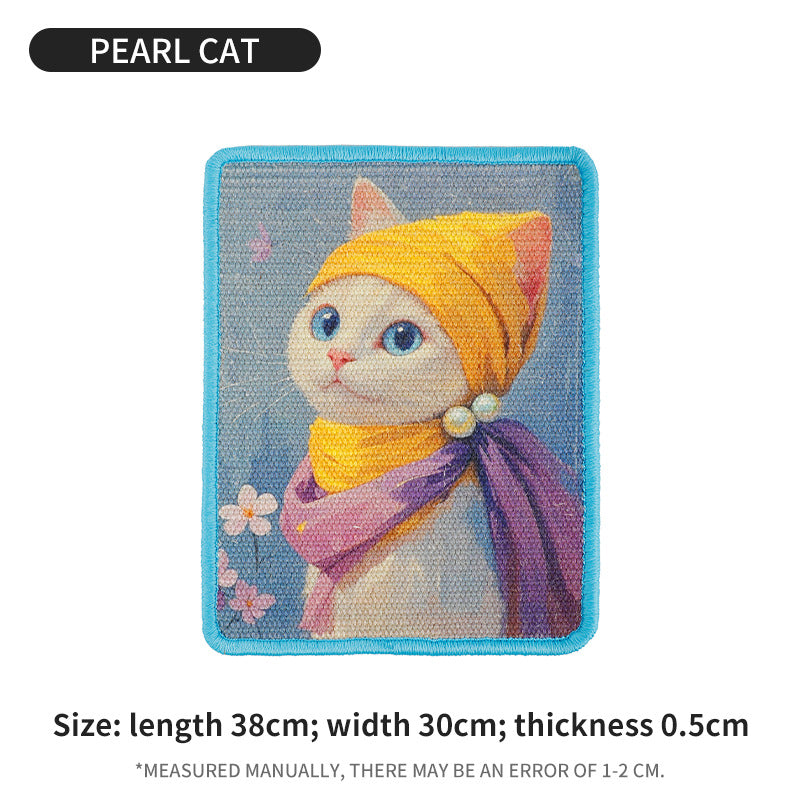 Cats Scratch Board Jute Vertical Wall-Mounted Cat Scratcher Durable Non-Shedding Pet Cat Claw Board