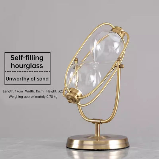 Vintage Metal Hourglass Sand Clock Retro Creative Desk Decor For Home Office