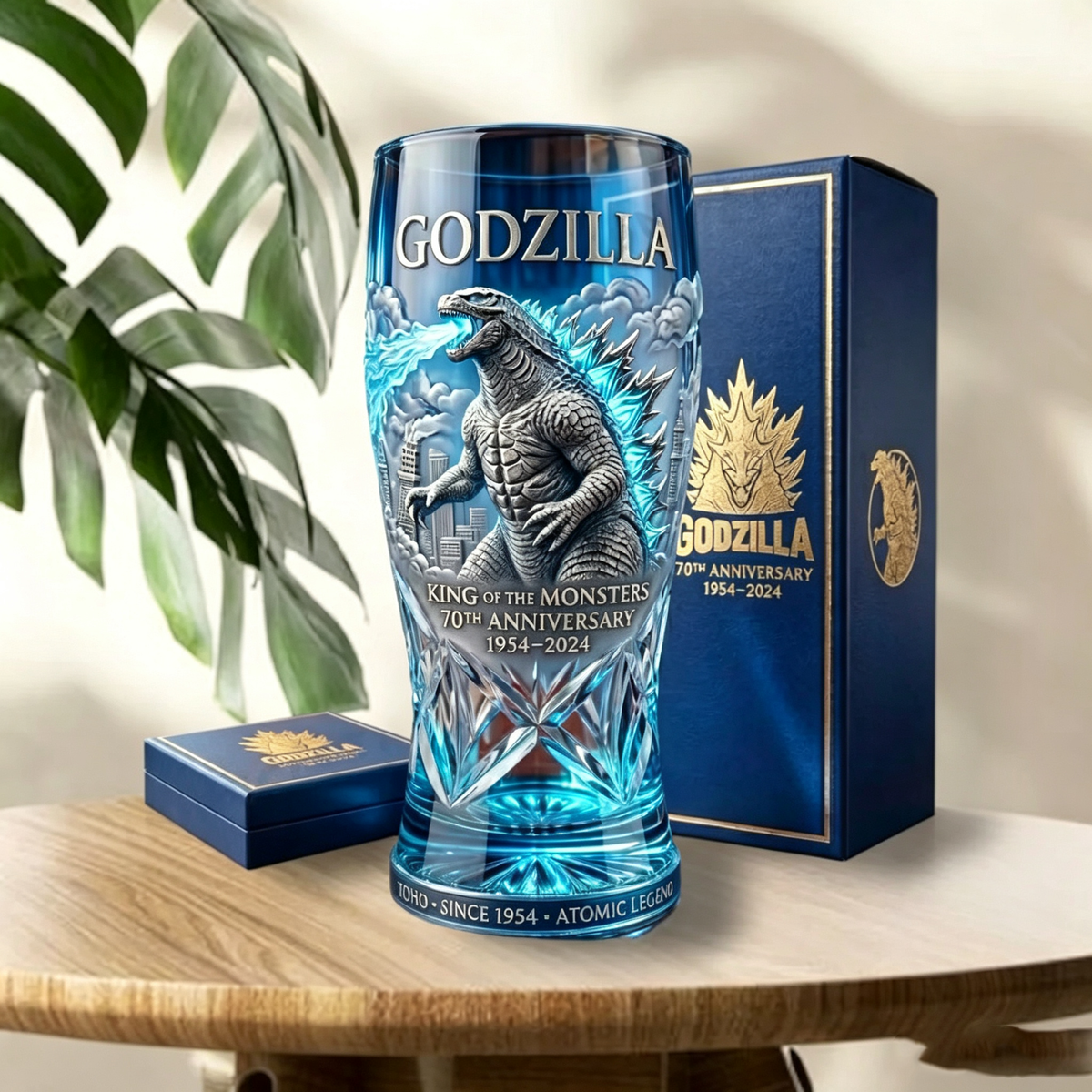 Gekleurde glazen bierfles