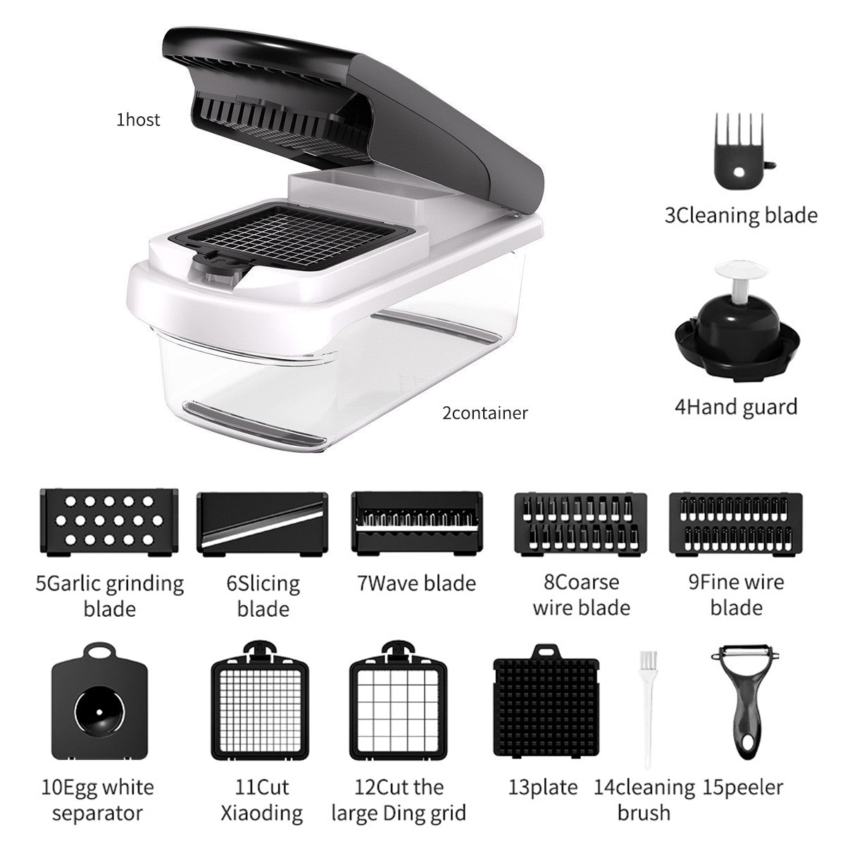 Home multifunctional vegetable slicer 15 in one potato slicer