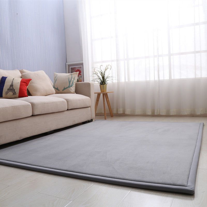 Dik kindertapijt van koraalfleece, tatami-mat voor slaapkamer en woonkamer, kruipmat voor baby's, kussen voor in de vensterbank
