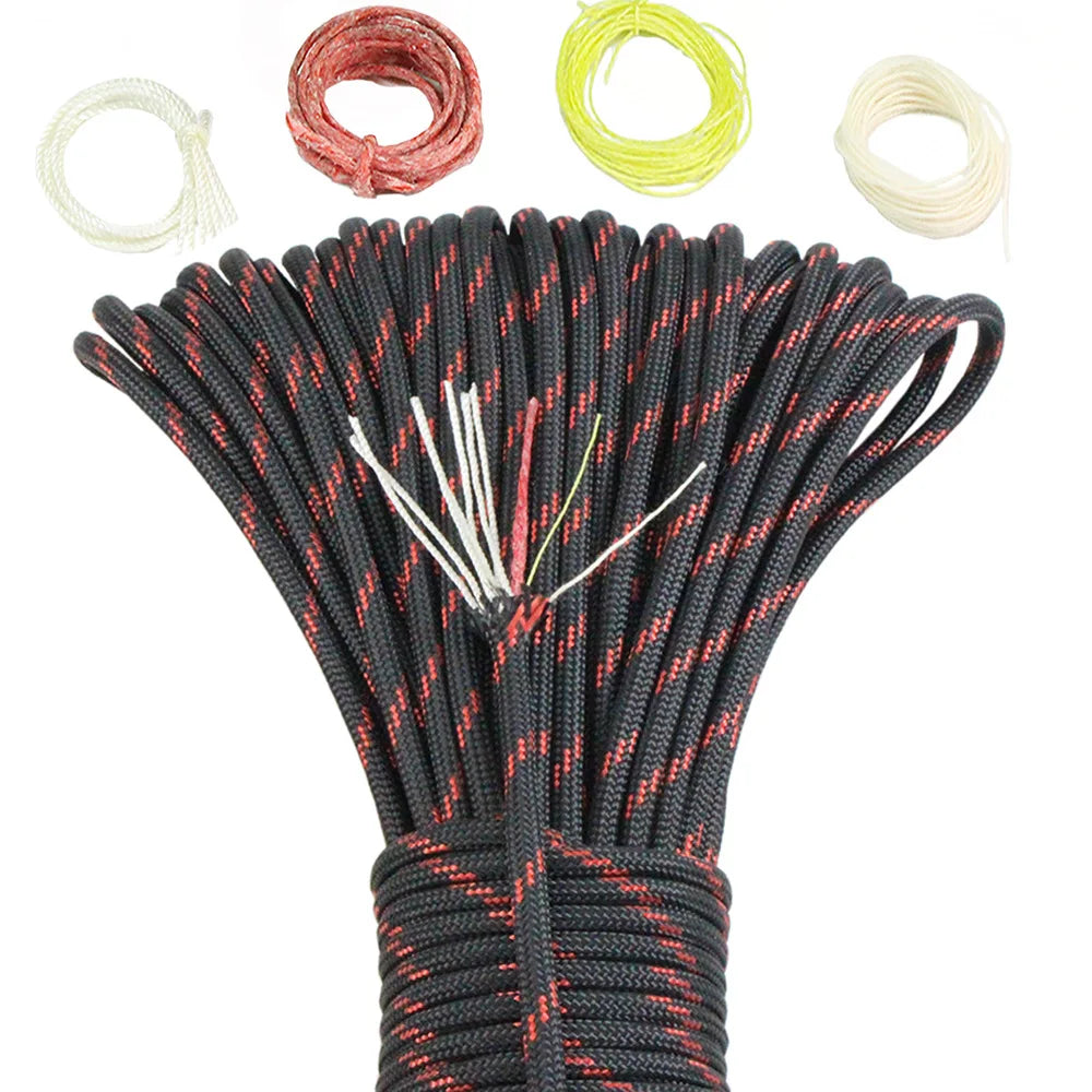 Noble Eagle 25FT 7.5M 550 10-core Paracord 4mm Outdoor Camping Survival Tool PE Fire Rope Fishing Cotton Line Parachute Hiking