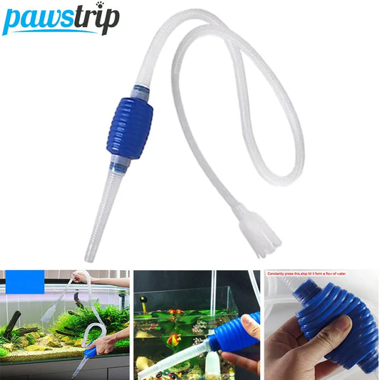 Siphon pour changement d'eau d'aquarium, aspirateur de gravier et filtre, pompe de nettoyage pour aquarium