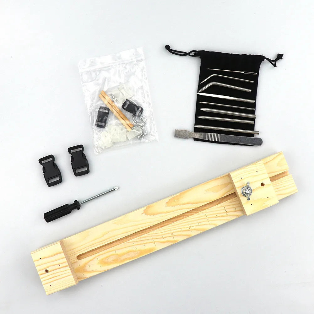Paracord Knitting Tool Set Aluminium Parachute Cord Needles Bracelets DIY Weave Tool Umbrella Rope