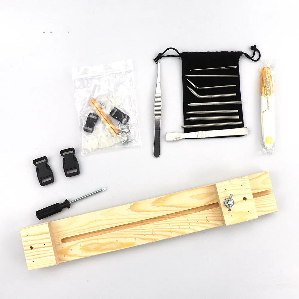 Paracord Knitting Tool Set Aluminium Parachute Cord Needles Bracelets DIY Weave Tool Umbrella Rope