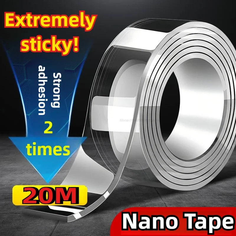 Waterproof Wall Stickers,Bathroom Home Decoration Tape Nano Double-sided Transparent Tape,Waterproof Installation Tape