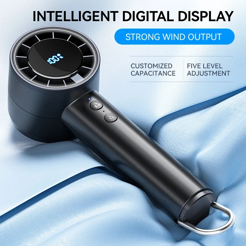 Lenovo handzame kleine ventilator koelende airconditioner draagbaar stil hoge snelheid led-display sterke windkracht USB-oplaadbare ventilator