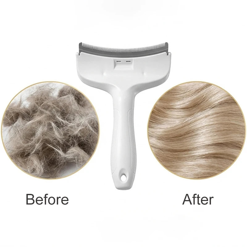 ABS Pet Dog Knotting Comb Curved Cat Hair Remover Long Handle Pet Brush for Cats Dogs Kitten Grooming Supplies Pet Supplies