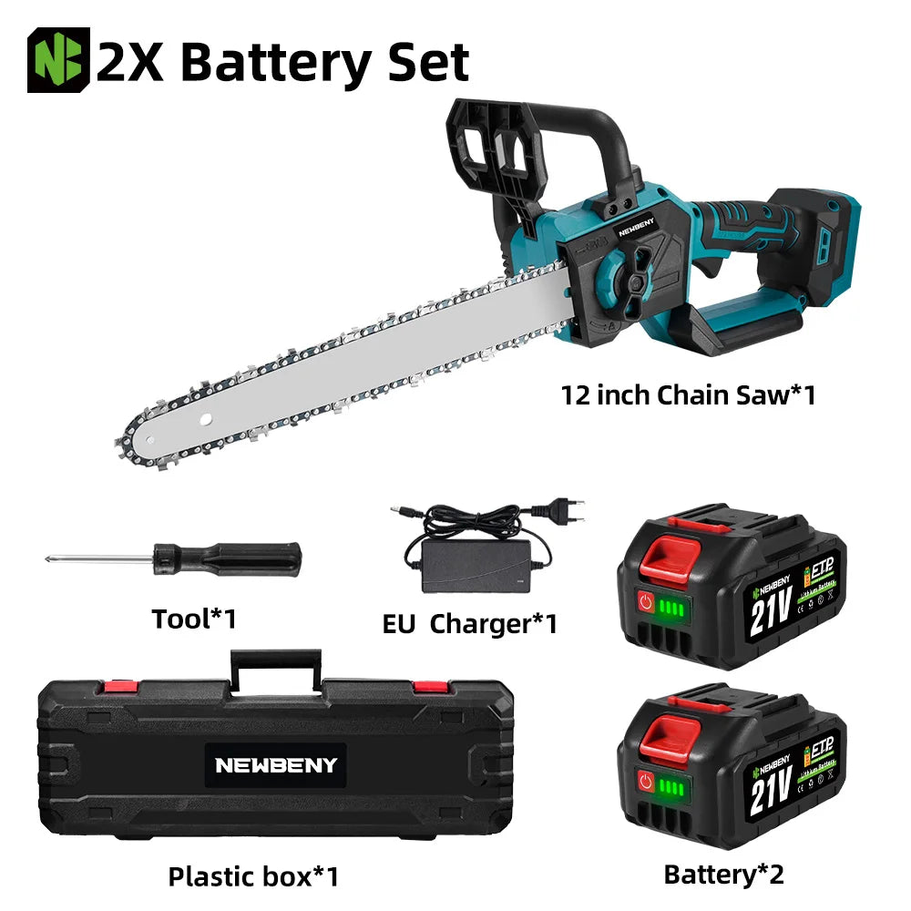 Tronçonneuse électrique sans fil sans balais NEWBENY 12 pouces, outil de menuiserie avec affichage numérique pour batterie Makita