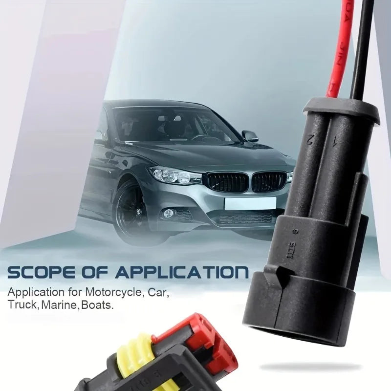 Automotive Connector Electric Motorcycle Connectors Waterproof Quick Connect Kit with Wire,Suitable for Cars and Ships Connector