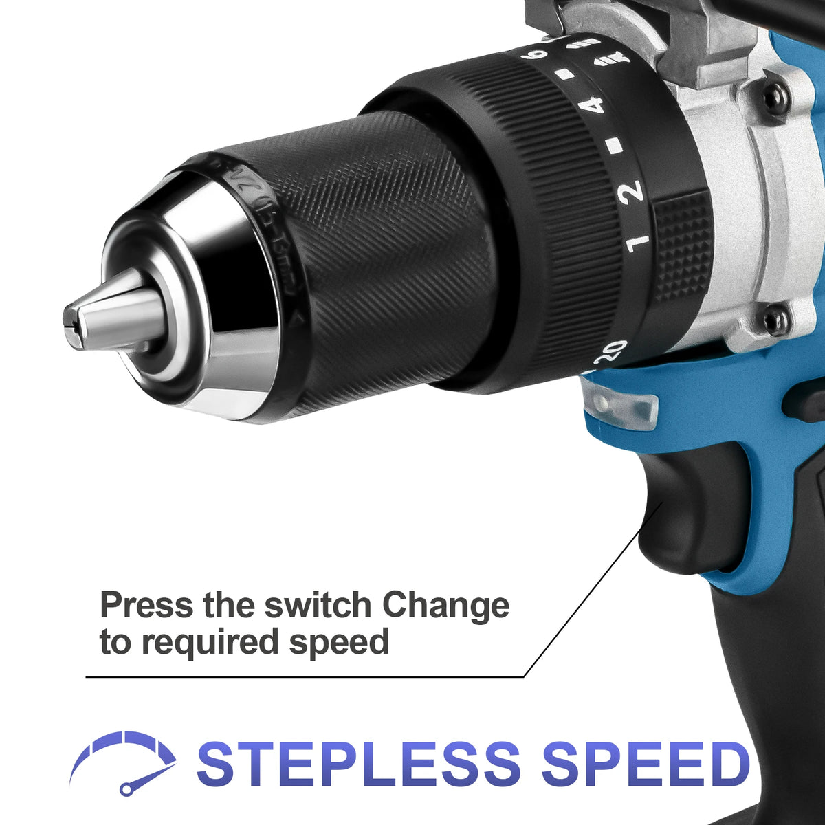 Gisam 650NM Elektrische Slagboormachine 13mm Borstelloze Schroevendraaier Boorkop Accu Klopboormachine voor Makita 18V Accu Pins