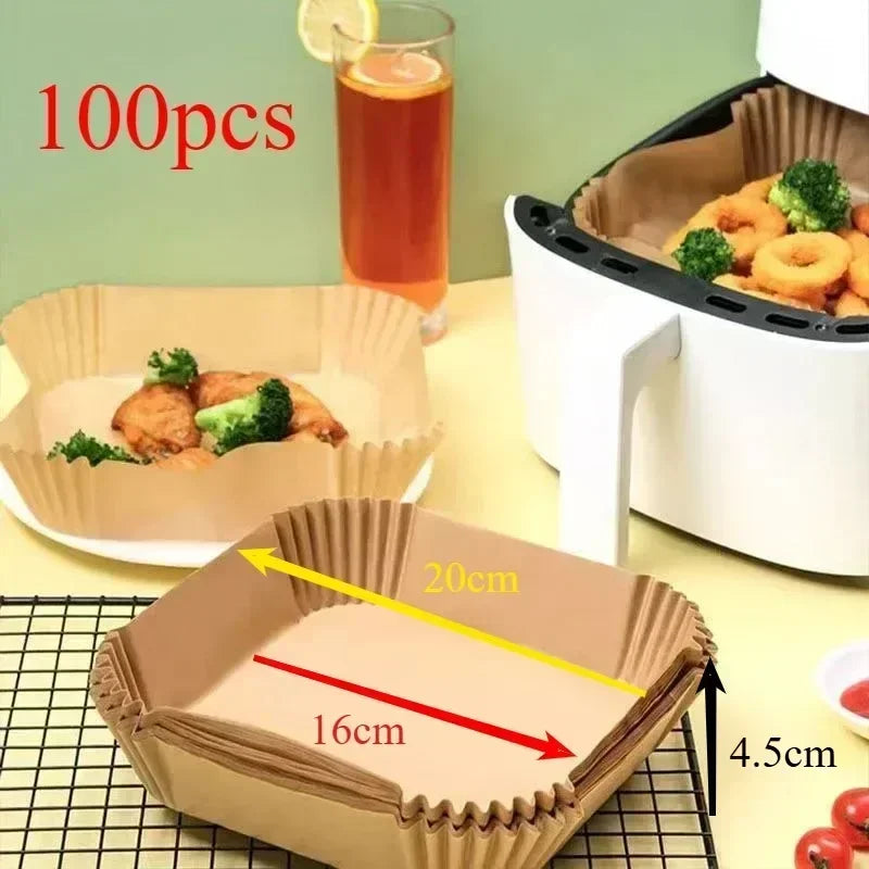 Air Fryer Paper Accessories Aerogrill Parchment Disposable Paper Baking Paper Barbecue Plate NonStick Oven Trays Air FryerPaper
