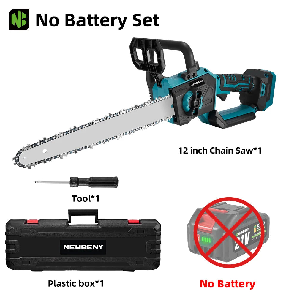 Tronçonneuse électrique sans fil sans balais NEWBENY 12 pouces, outil de menuiserie avec affichage numérique pour batterie Makita
