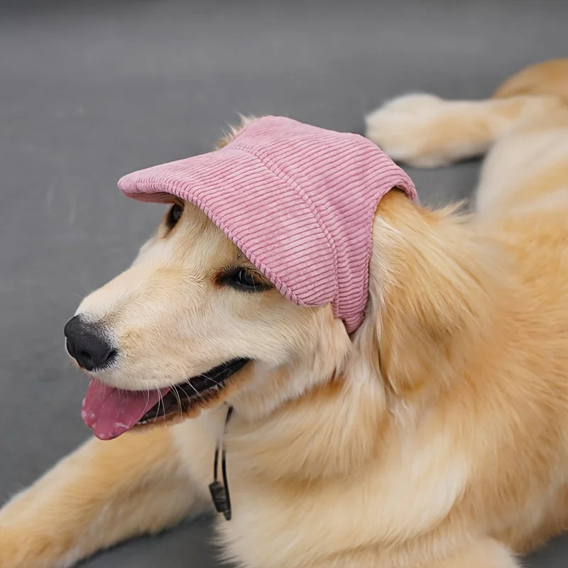 Adjustable Dog Baseball Cap Outdoor Sports Hat Soft Breathable Pet Sun Hat with Ear Holes Dog Parent-Child Hat Hiking