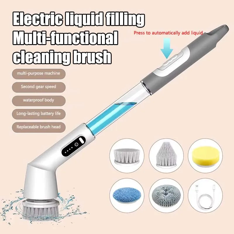 Multifunctional Electric Soap Brush Wireless Waterproof Handheld Strong Brush Floor Sweep & Cleaning Tool Without Dead Corners