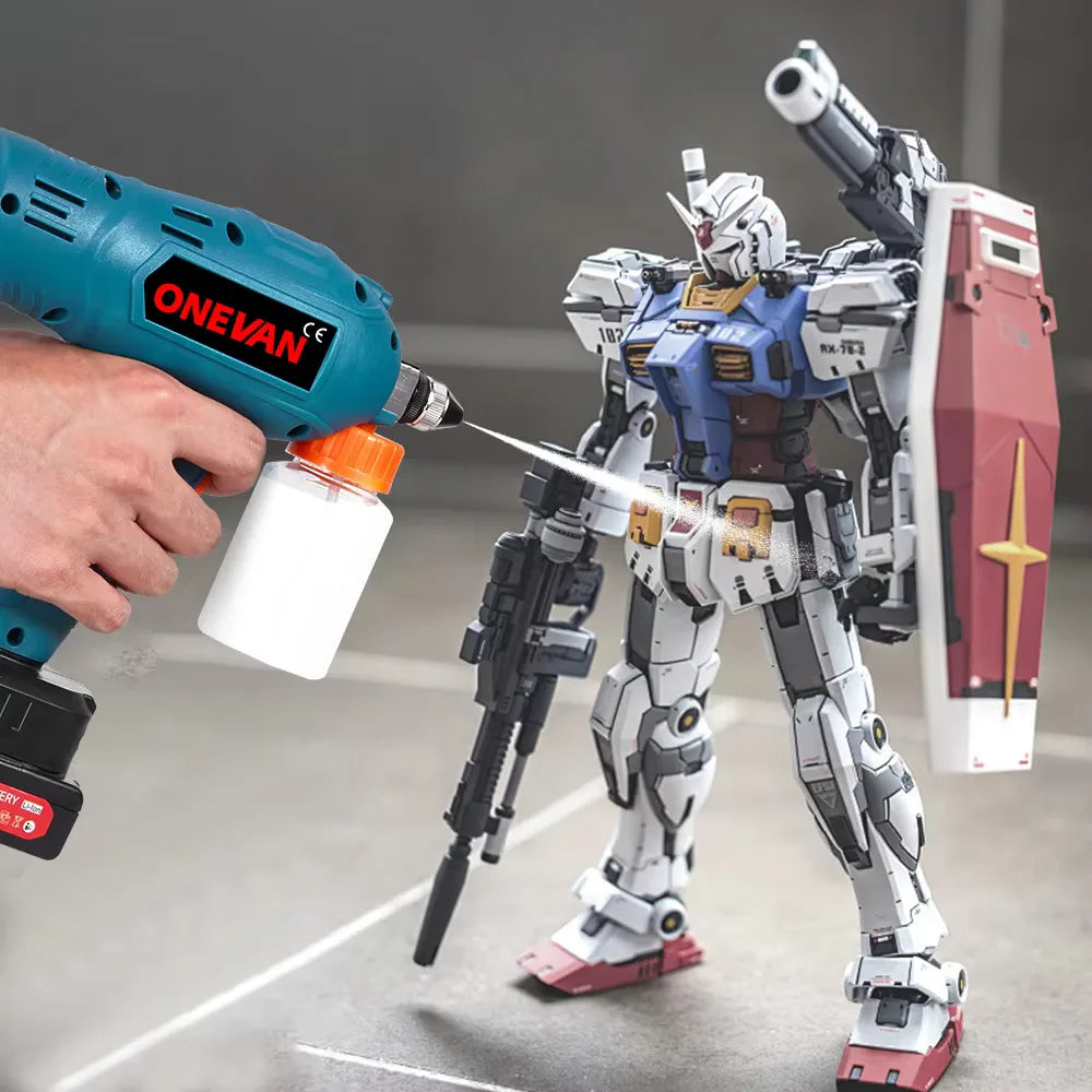 ONEVAN 100ML Electric Spray Gun Cordless Paint Sprayer Rechargeable Auto Furniture Steel Power Tools For Makita 18V Battery Pin