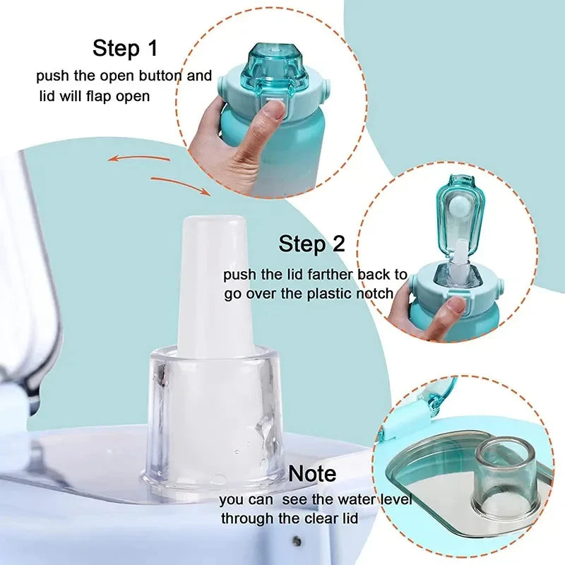 Sports Water Bottle 2 Liters Bottle Drinking Plastic Large Portable Travel Fitness Cup High Value Big Fat Cup Adult Universal