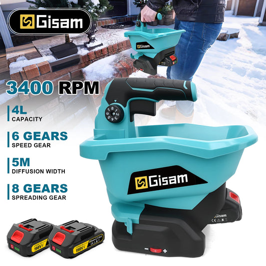 Giasm 6 Gears Electric Fertilizer Spreader Cordless Spreader 140° Adjustment Garden Power Tools For Makita 18V Battery Pin