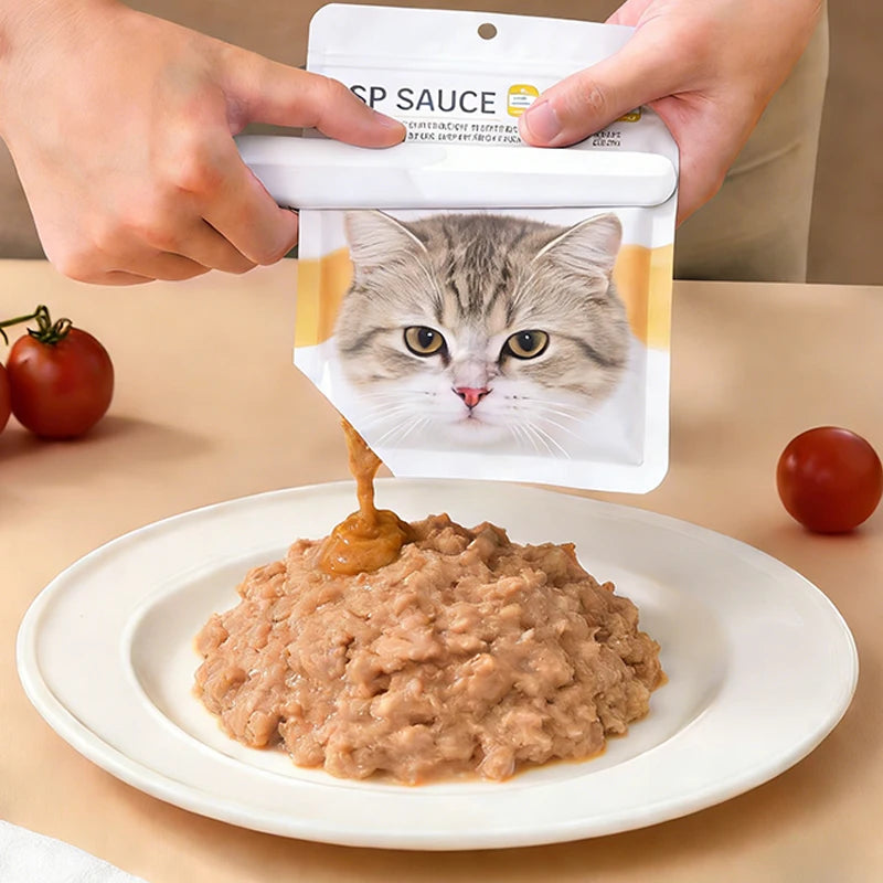 Pet Wet Food Squeeze Spoon Pet Wet Food Squeezer Magnetic Extruder Sauce Squeezer Kitten Feeder Supplies Cat Accessories