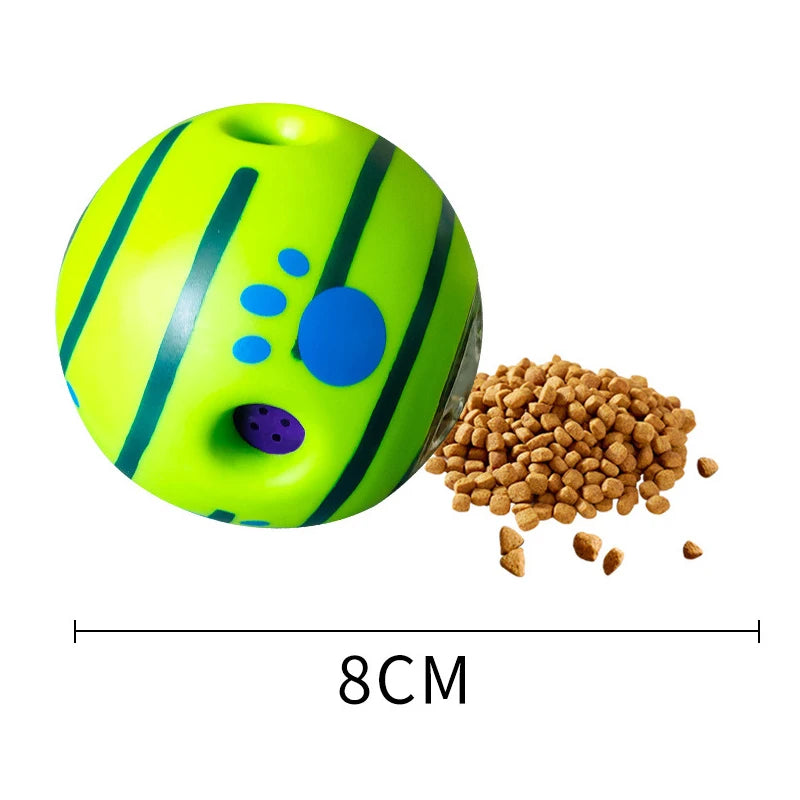 Interactive Dog Treat Ball Toy Pet Slow Feeder for Small Medium Dogs Puzzle Dog Snack Dispenser with Sound Hole Pet Supplies