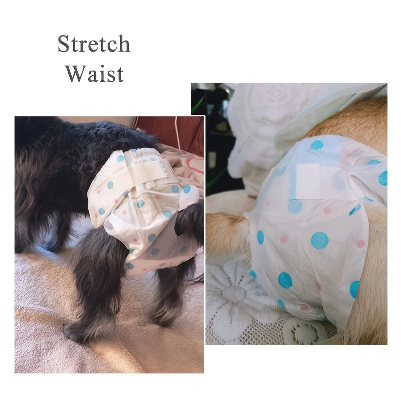 10PCs/Pack Female Dog Diapers Disposable Pet Diapers for Cats Female Dog  Breathable Absorbent Menstrual Trousers Dog Accessory
