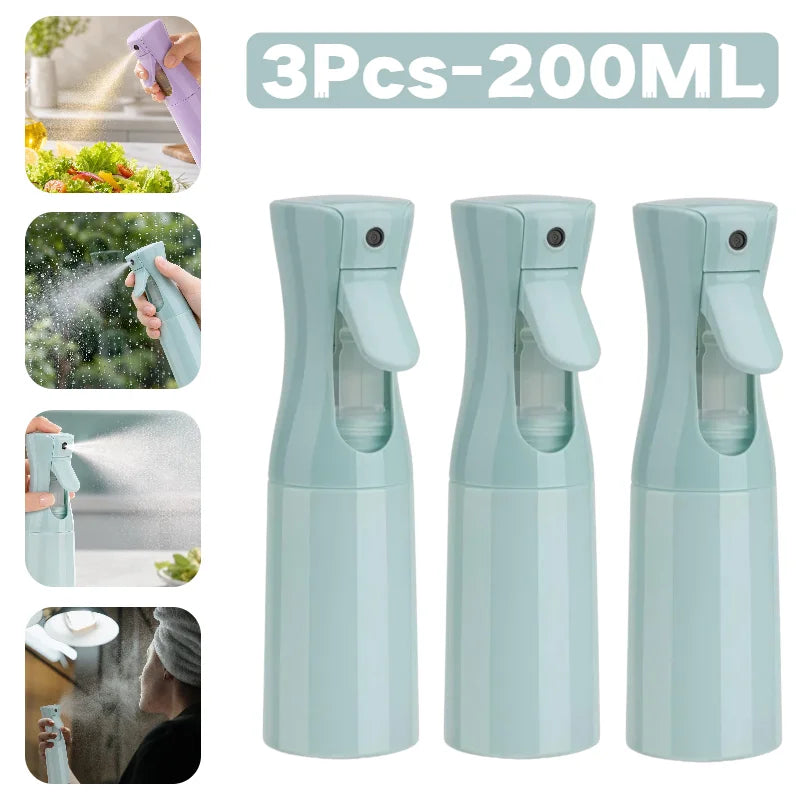 Continuous Spray Oil Spray Bottle Plastic Baking Oil Spray Bottle BBQ Cooking Garden Plant for Hair Salon Daily Moisturizing