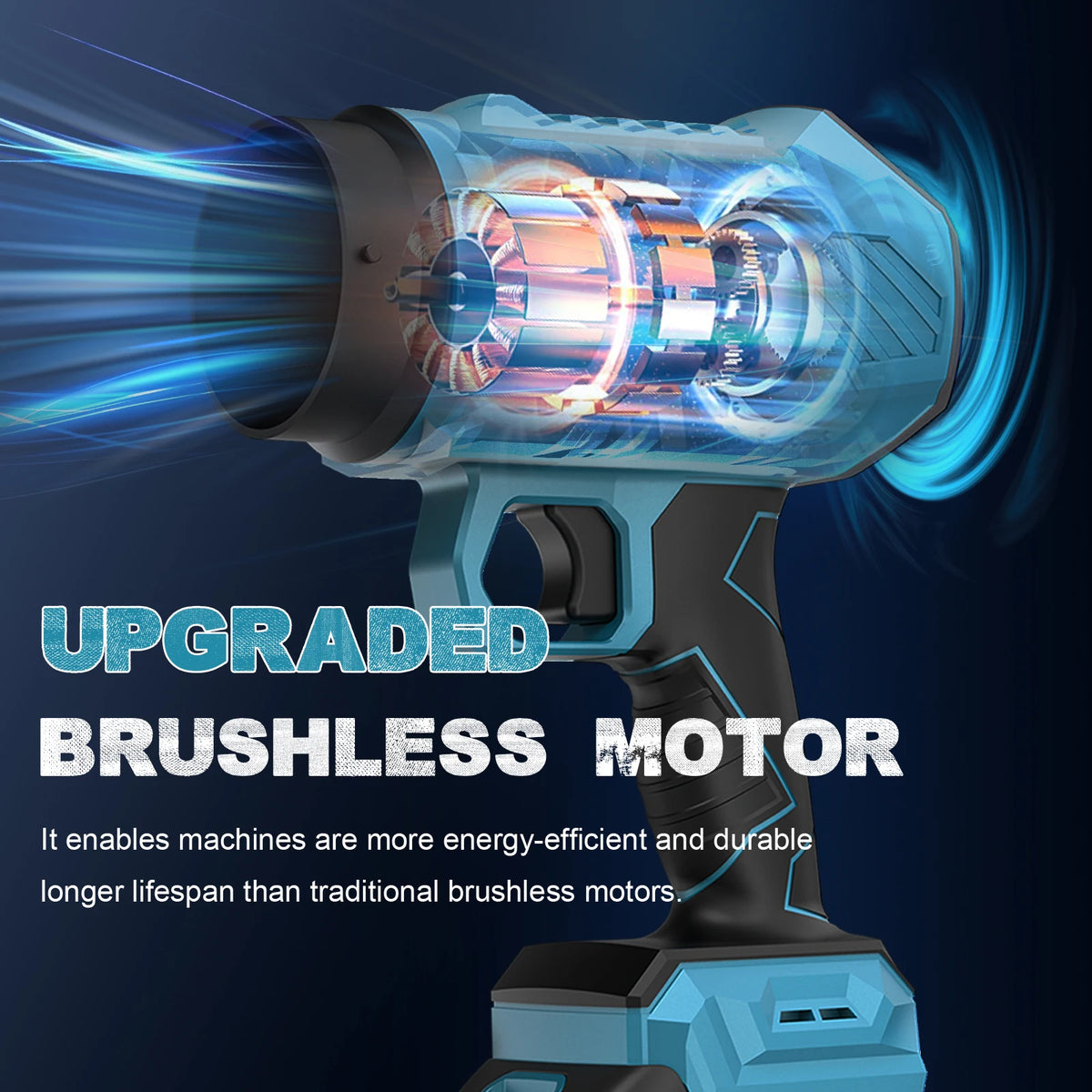 Gisam Borstelloze Elektrische Turbo Ventilator Draadloze Bladblazer Turbo Jet Fan Handbediende Stofblaas Tool voor Makita 18V Accu