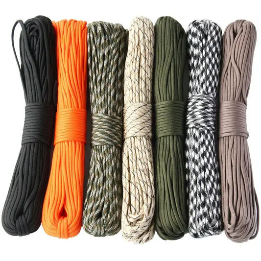 Corde Paracorde 550 à 7 brins 5 15 30 M Diamètre 4mm Cordon pour Survie en Camping en Plein Air Cordon de Parachute Randonnée Accessoires de Tente
