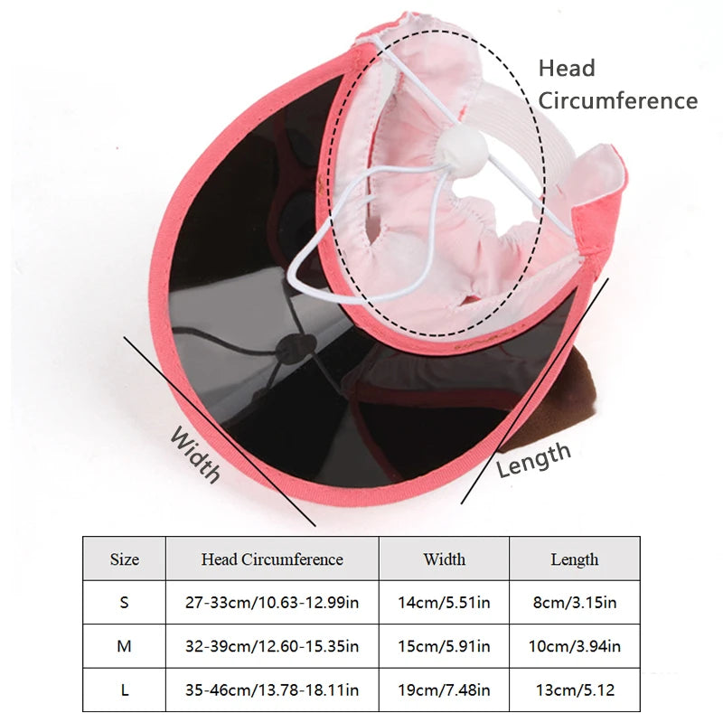 Adjustable Pet Dog Caps Outdoor Pet Caps for Cats Small Medium Dogs Summer Puppy Visor Hat with Ear Holes Dog Accessories