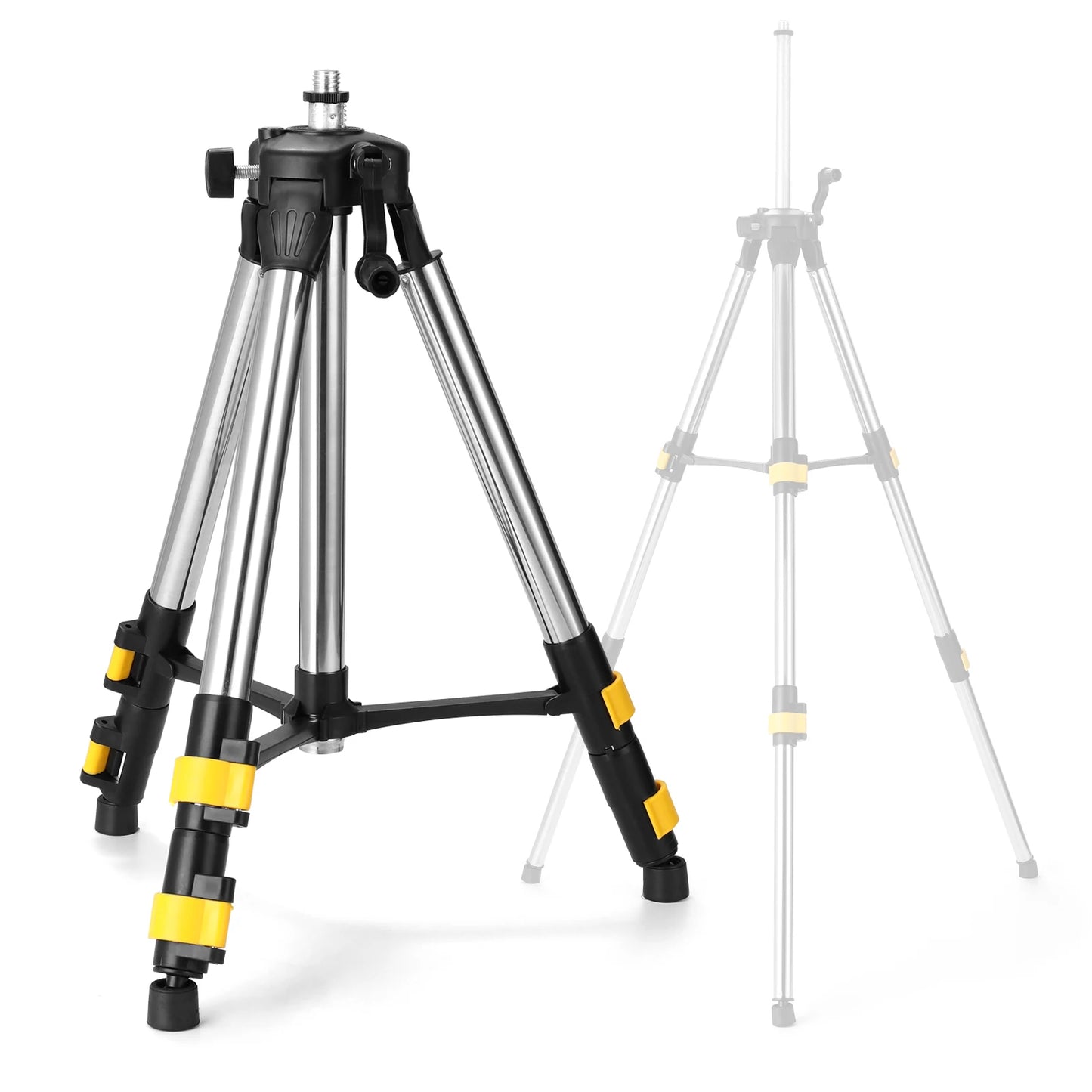 1.2M Three Height Adjustment Stainless Steel Extension Bar Tripod Stand For Laser Level with Bubble-level Tripod Stand