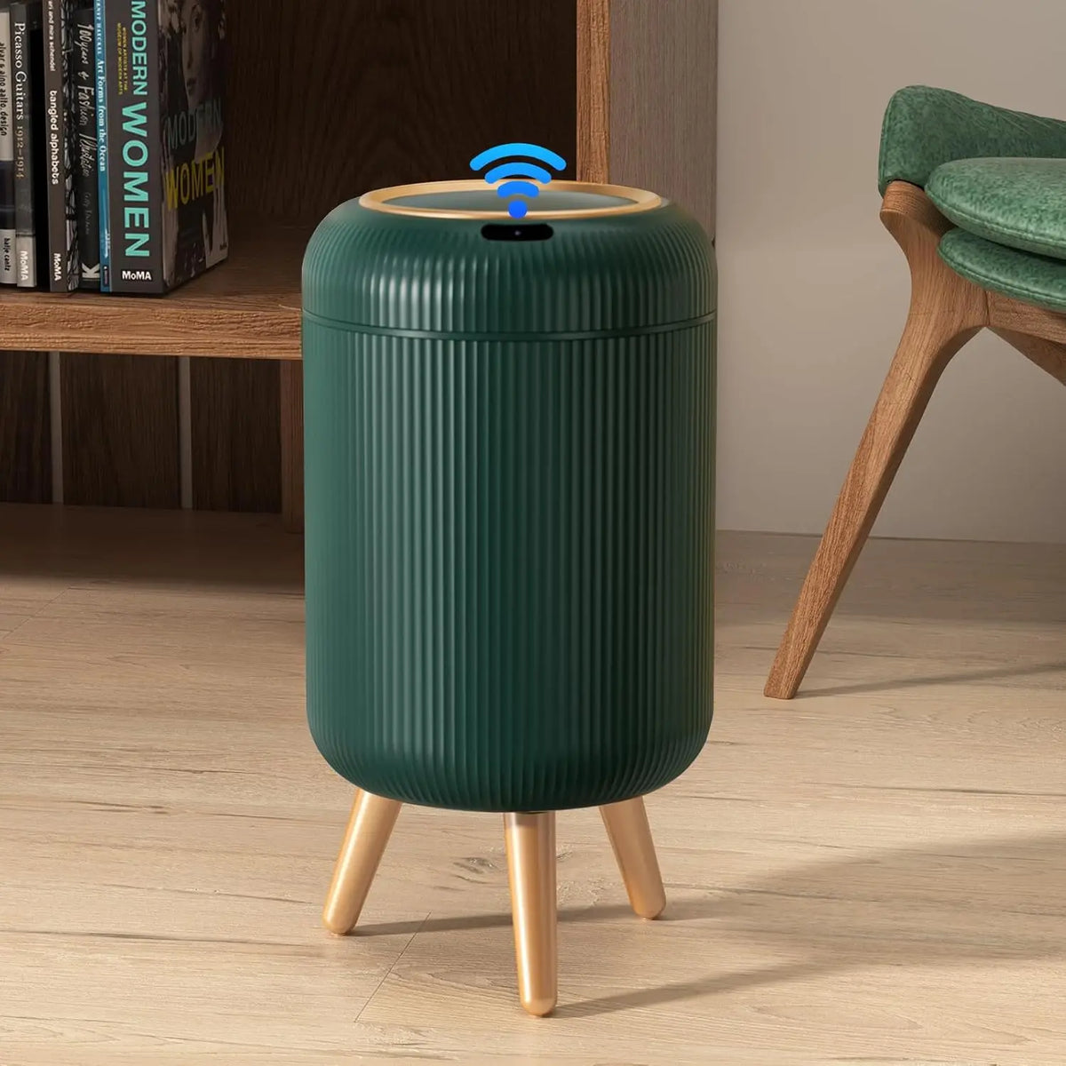 2025 New Smart Dustbin with Lid Automatic Sensor Kitchen Trash Bin Electric Garbage Bin for Kitchen/Bedroom/Living Room/Office