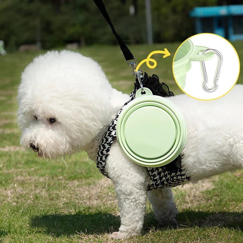 350ml/650ml/1000ml Collapsible Dog Bowl Outdoor Travel Pet Drinking Bowl for Dog Cats Folding Silicone Bowl Puppy Food Container