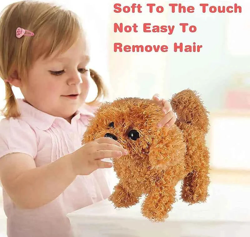 Electronic Puppy Plush Toy - Interactive Barking and Wagging Tail Plush Dog Toy for Kids, Perfect Gift for Boys and Girls