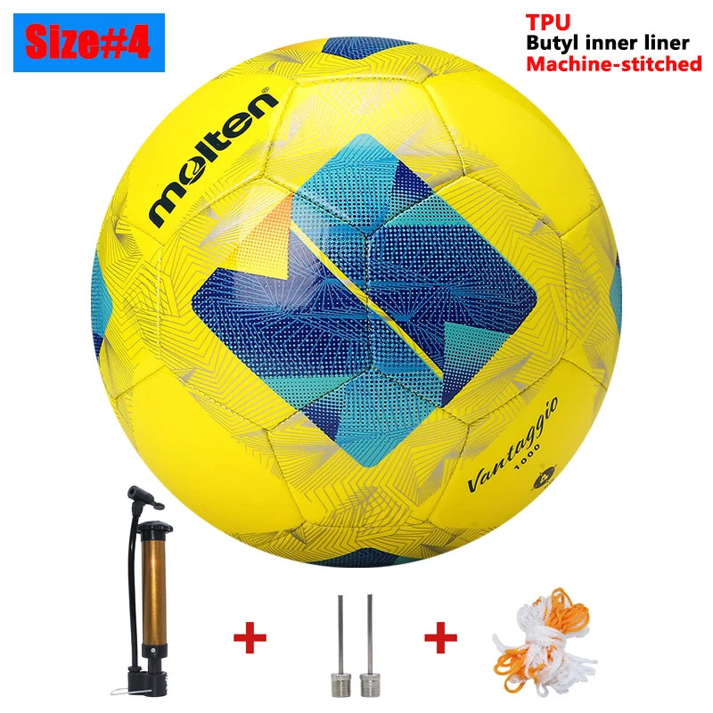 2026 Molten Soccer Ball Size 5 High Quality PVC/TPU with Pump for Outdoor Football Training and Match Game - Quality Shopping Centre