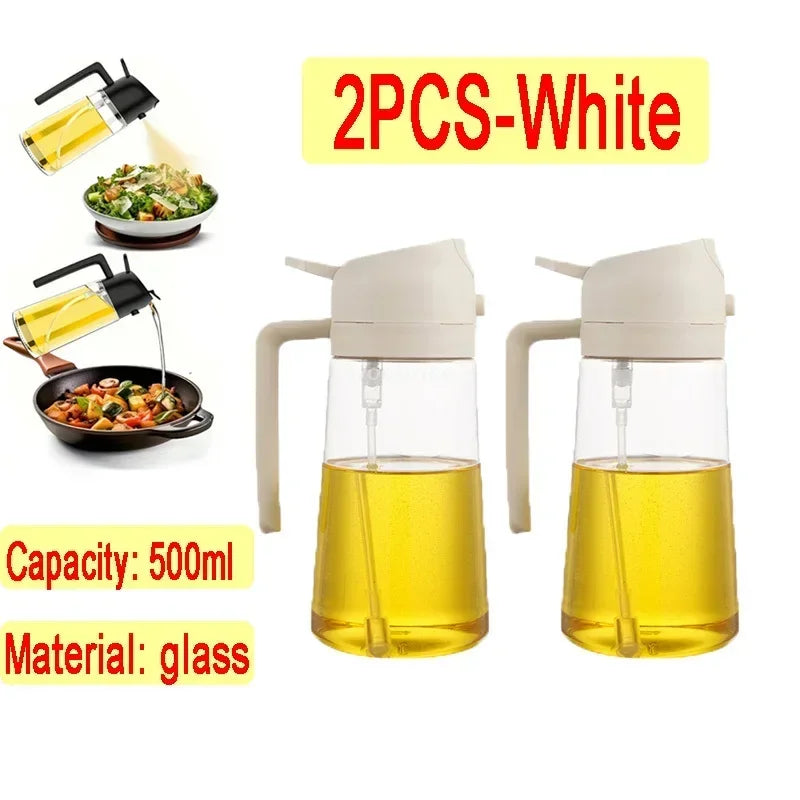 Glass Oil Spray Bottle Kitchen Oil Spray for Cooking Anti-leakage Olive Oil Storage Bottle for BBQ Salad Steak Kitchen Supplies