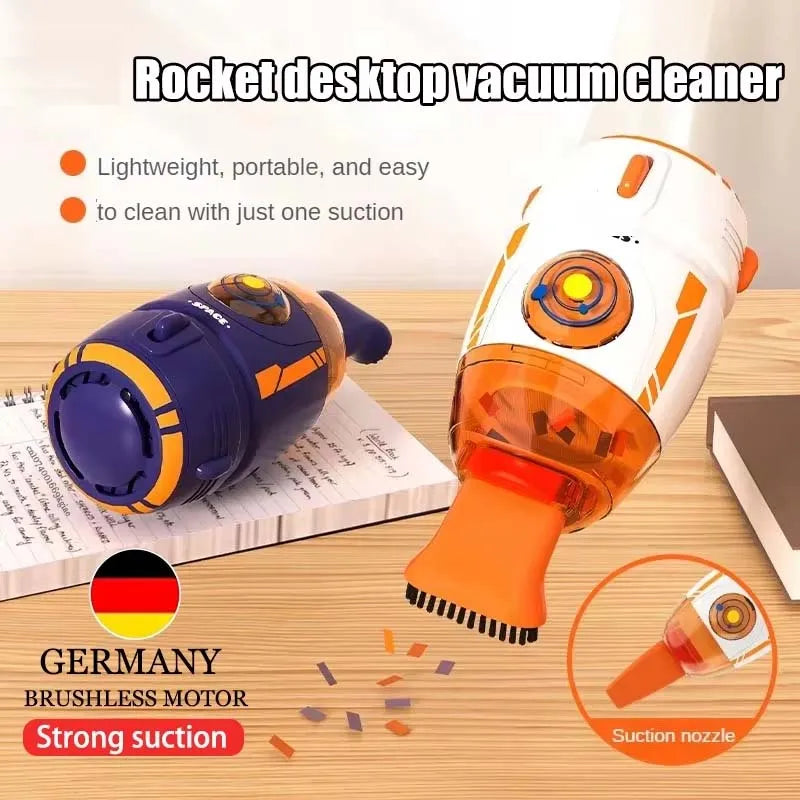 2026 Nieuwe desktop-stofzuiger elektrisch USB-oplaadbaar nachtlampje handheld desktop-reiniger voor gumafval mini-toetsenbordstof