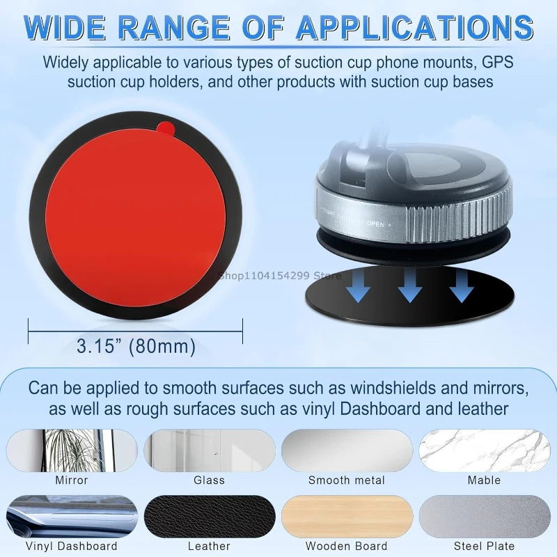 Mobile Phone Sticker Car Suction Cup Adhesive Sticker Disc Pad Base for GPS Mobile Phone Stand Bracket Holder Camera Stand Mount