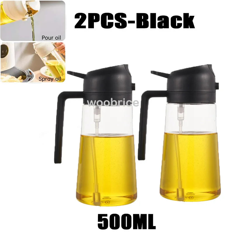 Oil Cruet Kitchen Olive Oil Spray Dual Purpose Kitchen Oil Spray Can Leakproof  Spray Bottle Kitchen Household