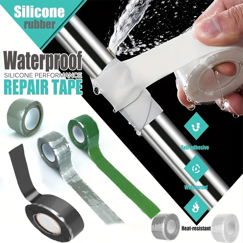 Waterproof Tape Silicone Rubber Self Adhesive Insulating  Leaks Seal Tape MultiPurpose Emergency Wire Hose Strong Repairing Tape