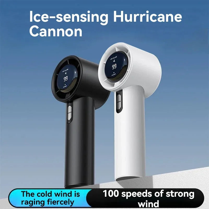 Lenovo 100-snelheden draagbare handventilator USB-oplaadbare mini outdoor draagbare krachtige turboventilator ijsgevoelig orkaankanon voor thuis en kantoor