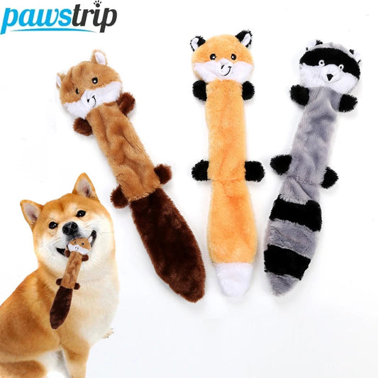 Plush Pet Dog Toy Interactive Animal-shaped Dog Squeak Toys Bite-Resistant Pet Toys for Small Medium Dogs Pet Supplies