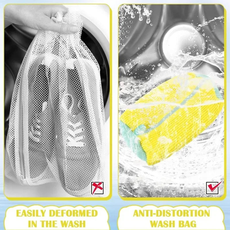 1/2PCS Washing Shoes Bag Cotton Laundry Fluffy Fibers Easily Remove Dirt Washing Bags Anti-Deformation Shoes Clothes Organizer
