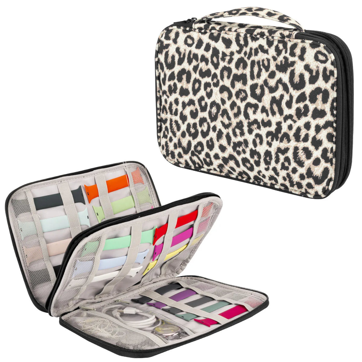 Watch Band Storage Case Watch Band Organizer Bag Watch Band Case Holder Carrying Case Compatible Watch Straps and Accessories