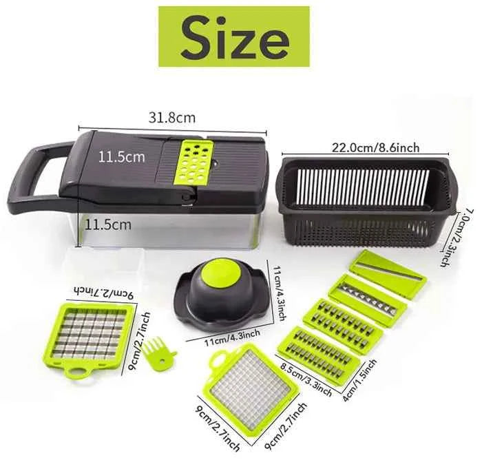 Vegetable Chopper Kitchen Accessories Multifunctional Grater Cutter Manual Fruit Slicer for Potatoes, Cheese, and Onions